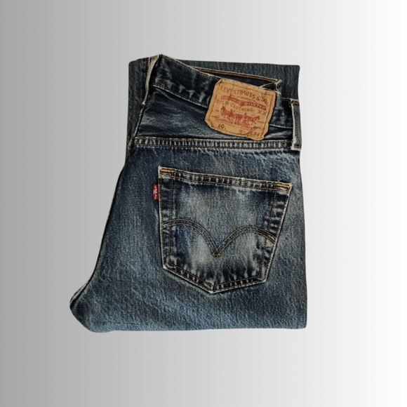 Vintage x 2000s “made in Mexico” 501 Levis Red Tab Indigo Blue Jean - Picture 2 of 12